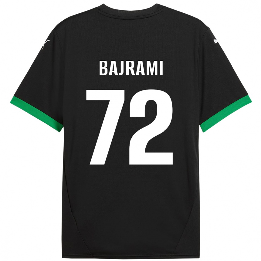 Kinder Fußball Nedim Bajrami #72 Schwarz Dunkelgrün Heimtrikot Trikot 2024/25 T-Shirt Luxemburg