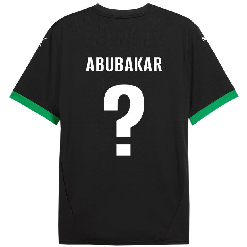 Kinder Fußball Salim Abubakar #0 Schwarz Dunkelgrün Heimtrikot Trikot 2024/25 T-Shirt Luxemburg