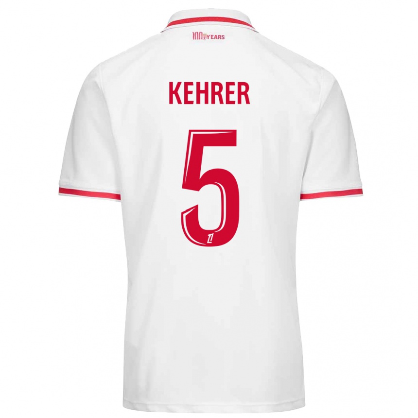 Kinder Fußball Thilo Kehrer #5 Weiß Rot Heimtrikot Trikot 2024/25 T-Shirt Luxemburg