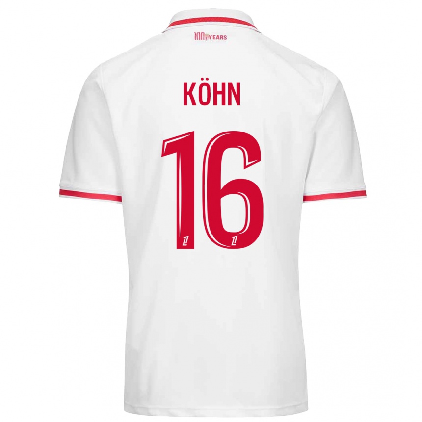 Kinder Fußball Philipp Köhn #16 Weiß Rot Heimtrikot Trikot 2024/25 T-Shirt Luxemburg