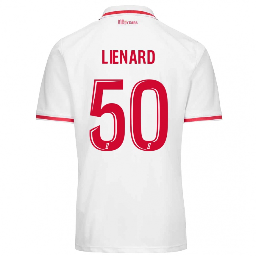 Kinder Fußball Yann Lienard #50 Weiß Rot Heimtrikot Trikot 2024/25 T-Shirt Luxemburg