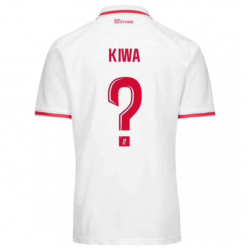 Kinder Fußball Bradel Kiwa #0 Weiß Rot Heimtrikot Trikot 2024/25 T-Shirt Luxemburg