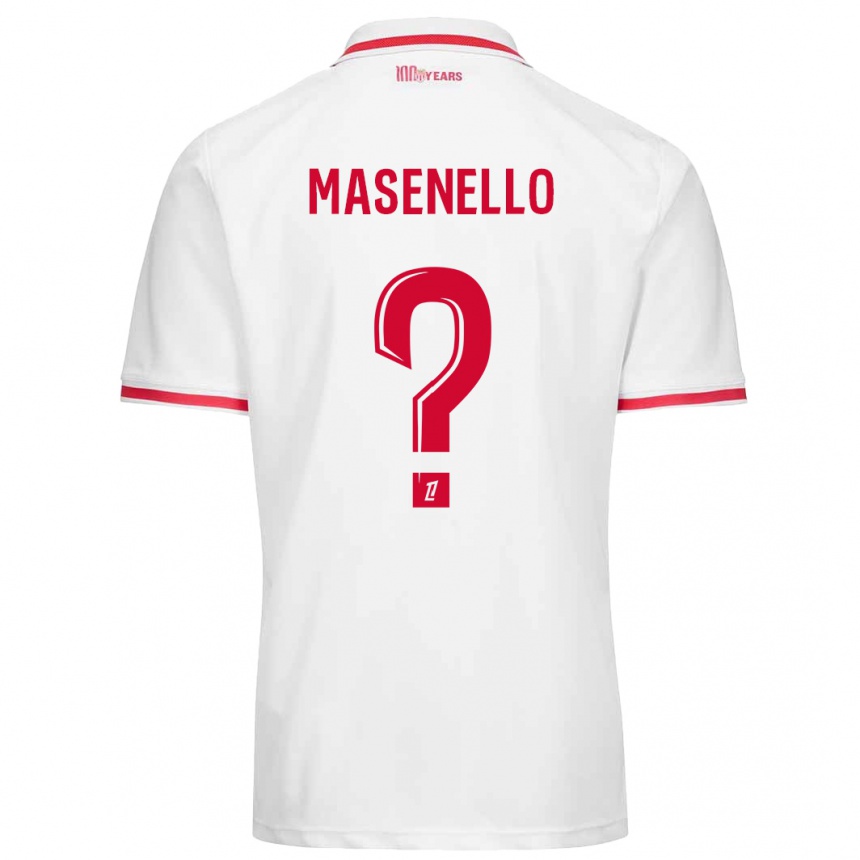 Kinder Fußball Tristan Masenello #0 Weiß Rot Heimtrikot Trikot 2024/25 T-Shirt Luxemburg