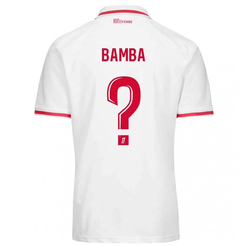 Kinder Fußball Aladji Bamba #0 Weiß Rot Heimtrikot Trikot 2024/25 T-Shirt Luxemburg