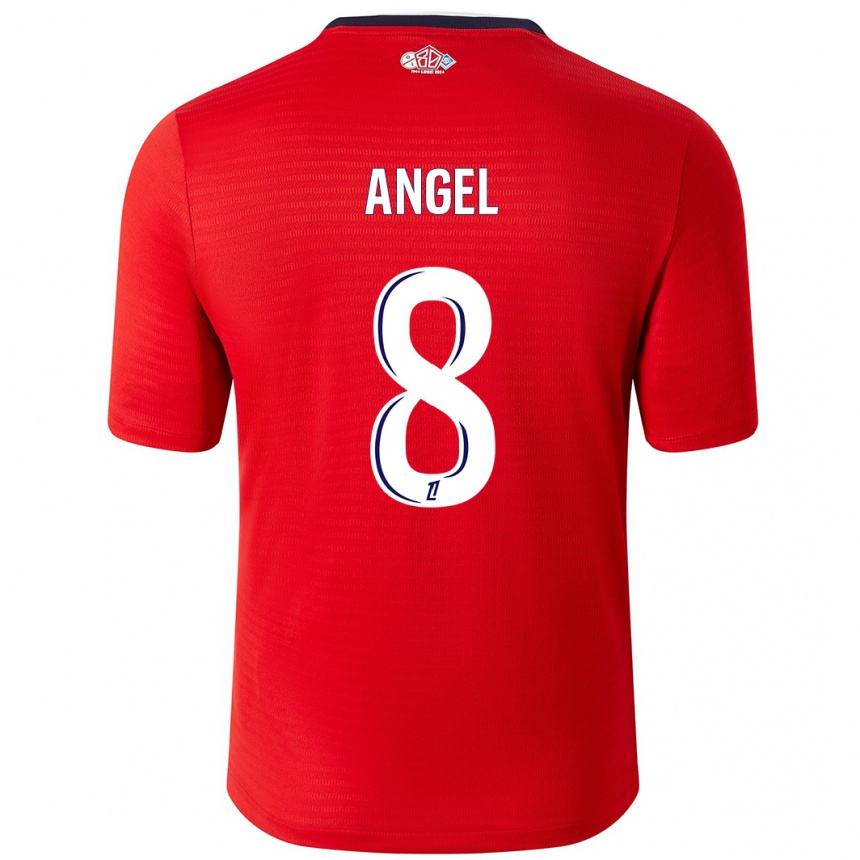 Kinder Fußball Angel Gomes #8 Rot Weiß Heimtrikot Trikot 2024/25 T-Shirt Luxemburg