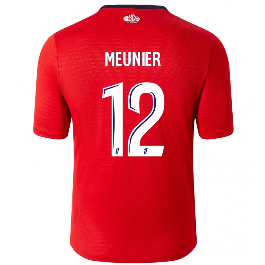 Kinder Fußball Thomas Meunier #12 Rot Weiß Heimtrikot Trikot 2024/25 T-Shirt Luxemburg