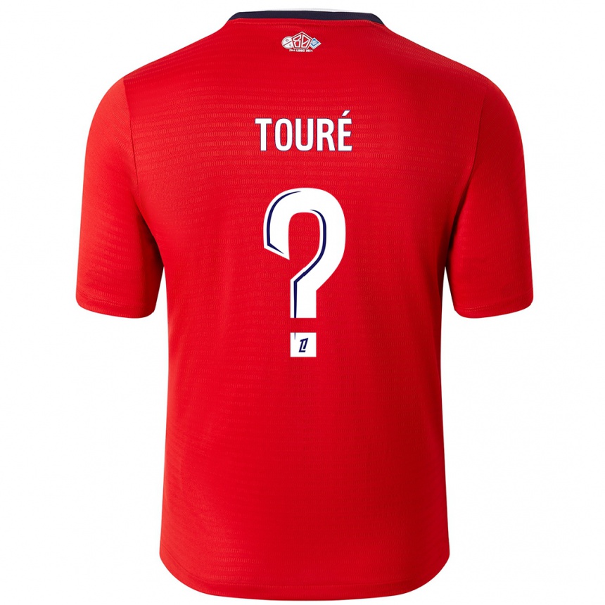 Kinder Fußball Ousmane Touré #0 Rot Weiß Heimtrikot Trikot 2024/25 T-Shirt Luxemburg