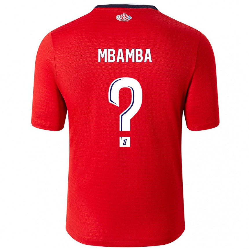 Kinder Fußball Lucas Mbamba #0 Rot Weiß Heimtrikot Trikot 2024/25 T-Shirt Luxemburg