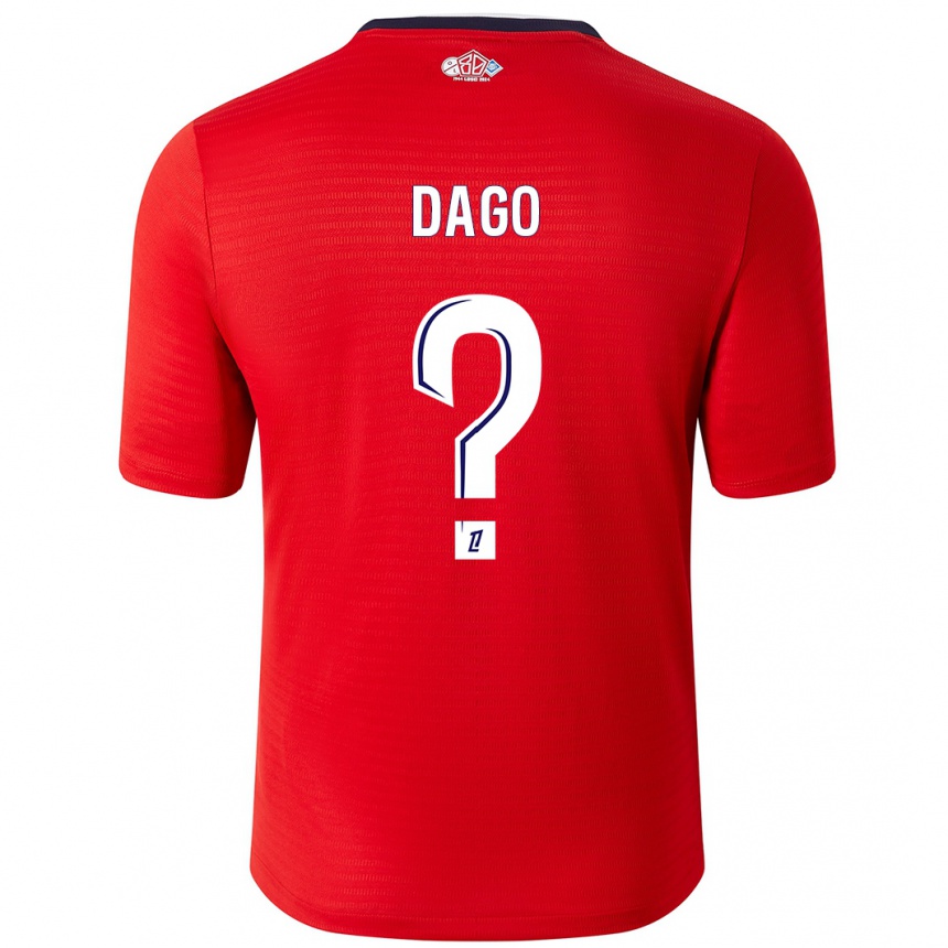 Kinder Fußball Trévis Dago #0 Rot Weiß Heimtrikot Trikot 2024/25 T-Shirt Luxemburg