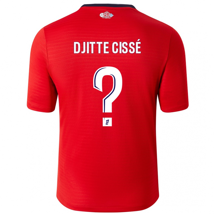 Kinder Fußball Babacar Djitte Cissé #0 Rot Weiß Heimtrikot Trikot 2024/25 T-Shirt Luxemburg