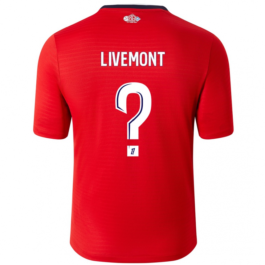 Kinder Fußball Antoine Livemont #0 Rot Weiß Heimtrikot Trikot 2024/25 T-Shirt Luxemburg