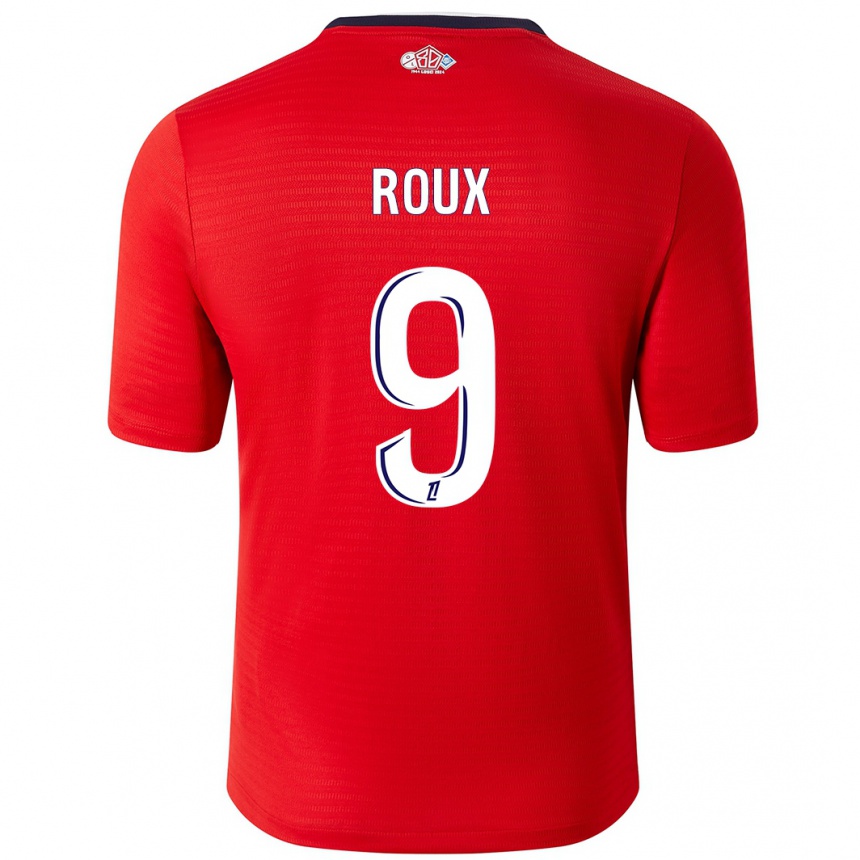 Kinder Fußball Danielle Roux #9 Rot Weiß Heimtrikot Trikot 2024/25 T-Shirt Luxemburg