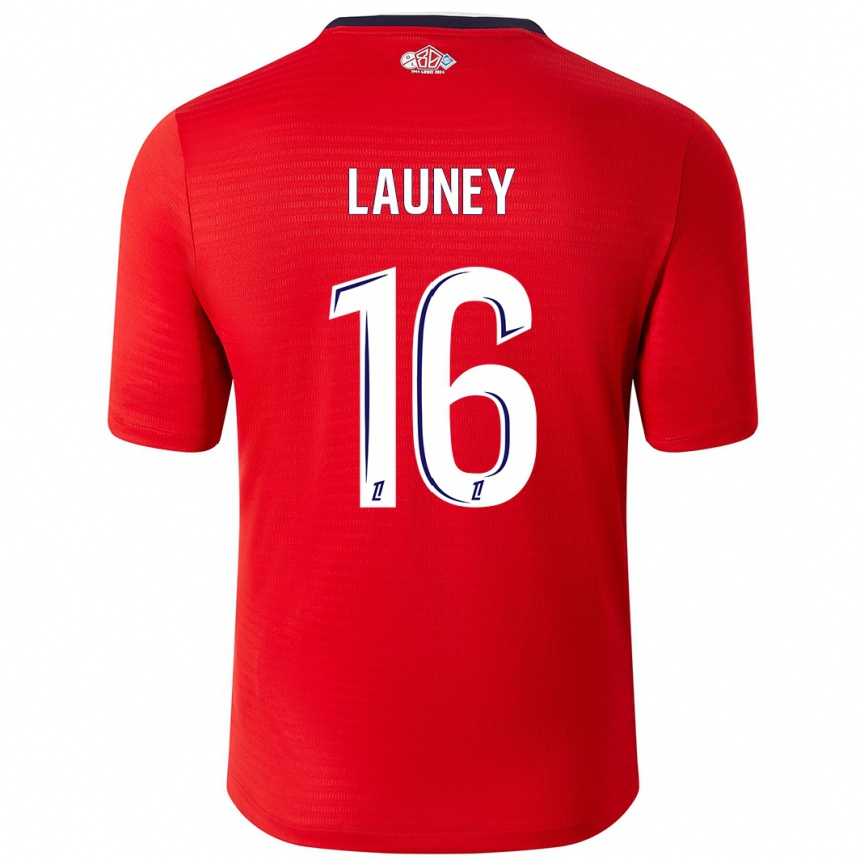 Kinder Fußball Elisa Launey #16 Rot Weiß Heimtrikot Trikot 2024/25 T-Shirt Luxemburg