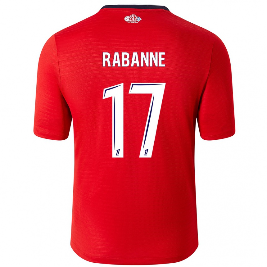 Kinder Fußball Julie Rabanne #17 Rot Weiß Heimtrikot Trikot 2024/25 T-Shirt Luxemburg