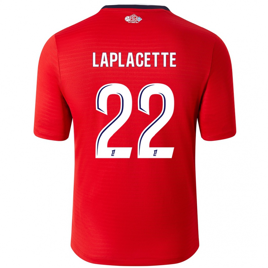 Kinder Fußball Tess Laplacette #22 Rot Weiß Heimtrikot Trikot 2024/25 T-Shirt Luxemburg