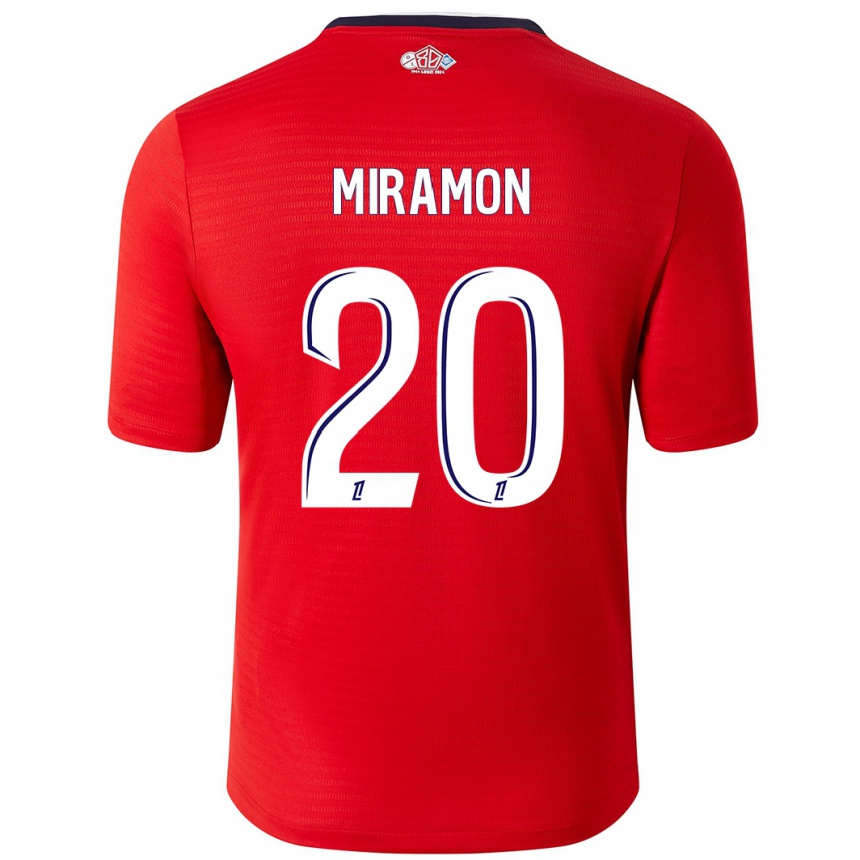 Kinder Fußball Ignacio Miramón #20 Rot Weiß Heimtrikot Trikot 2024/25 T-Shirt Luxemburg