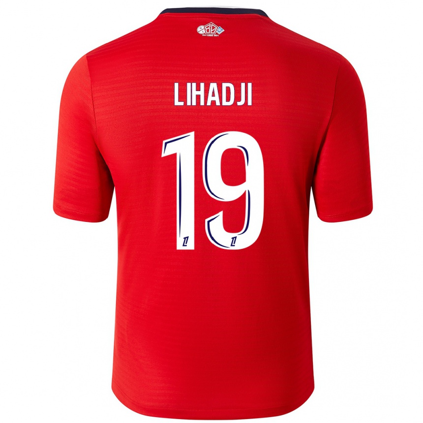 Kinder Fußball Isaac Lihadji #19 Rot Weiß Heimtrikot Trikot 2024/25 T-Shirt Luxemburg