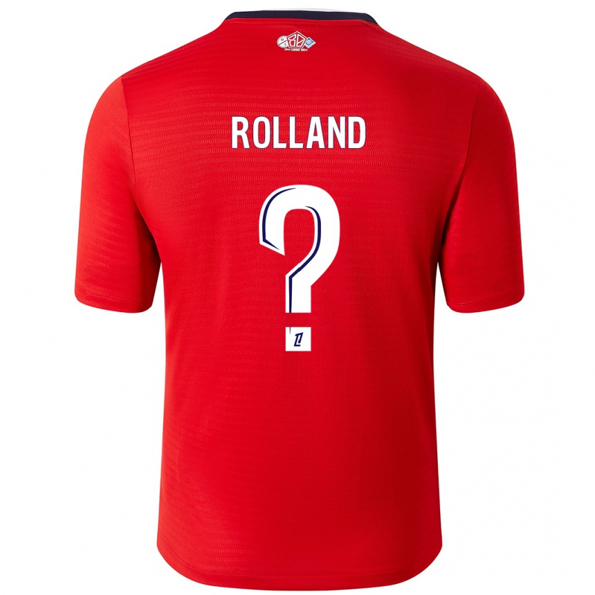 Kinder Fußball Baptiste Rolland #0 Rot Weiß Heimtrikot Trikot 2024/25 T-Shirt Luxemburg