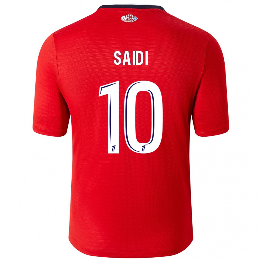 Kinder Fußball Rachel Saidi #10 Rot Weiß Heimtrikot Trikot 2024/25 T-Shirt Luxemburg