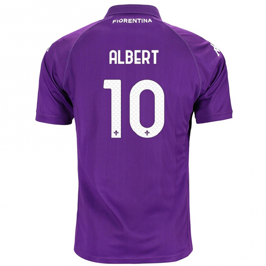 Kinder Fußball Albert Gudmundsson #10 Violett Heimtrikot Trikot 2024/25 T-Shirt Luxemburg