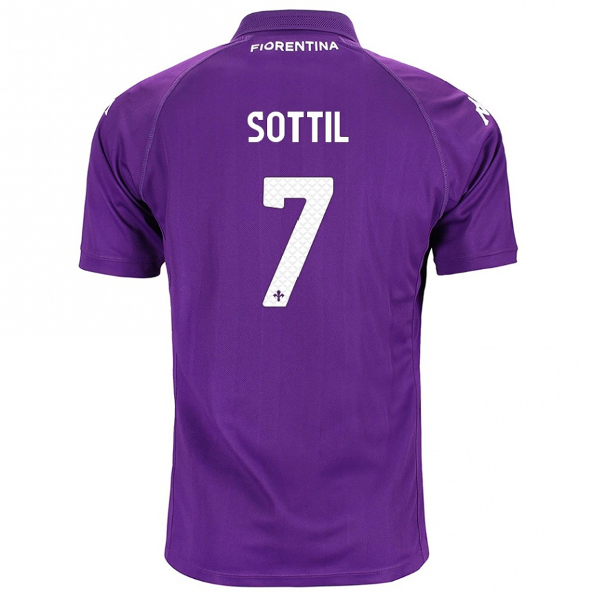 Kinder Fußball Riccardo Sottil #7 Violett Heimtrikot Trikot 2024/25 T-Shirt Luxemburg