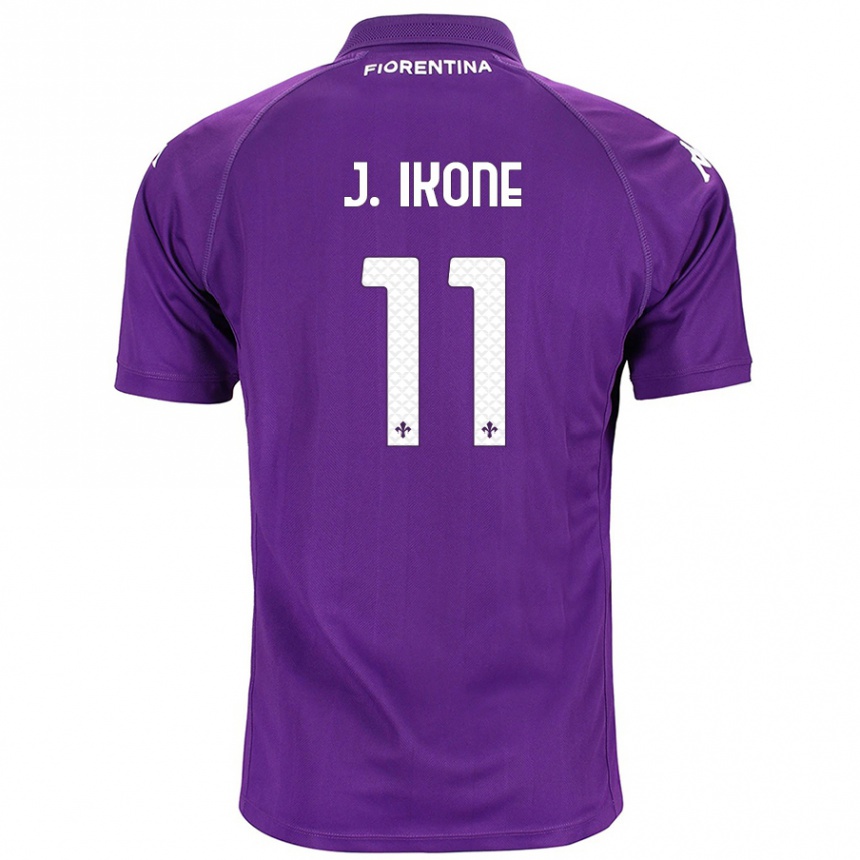 Kinder Fußball Jonathan Ikoné #11 Violett Heimtrikot Trikot 2024/25 T-Shirt Luxemburg