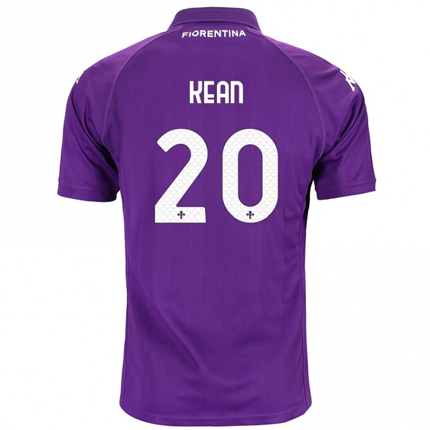 Kinder Fußball Moise Kean #20 Violett Heimtrikot Trikot 2024/25 T-Shirt Luxemburg