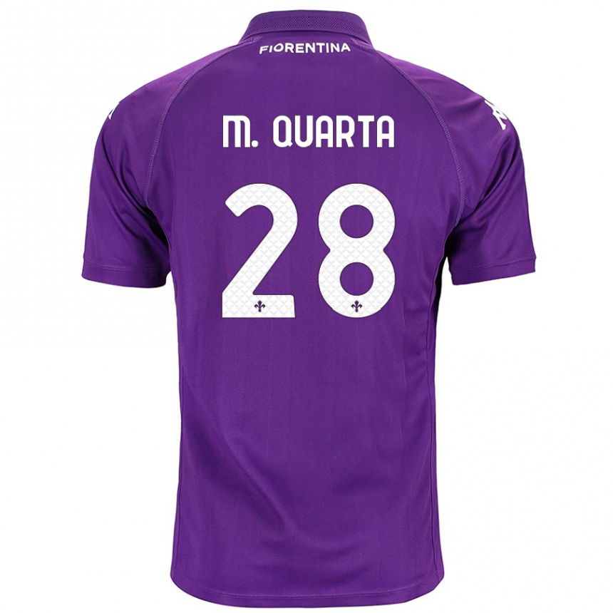 Kinder Fußball Lucas Martínez Quarta #28 Violett Heimtrikot Trikot 2024/25 T-Shirt Luxemburg