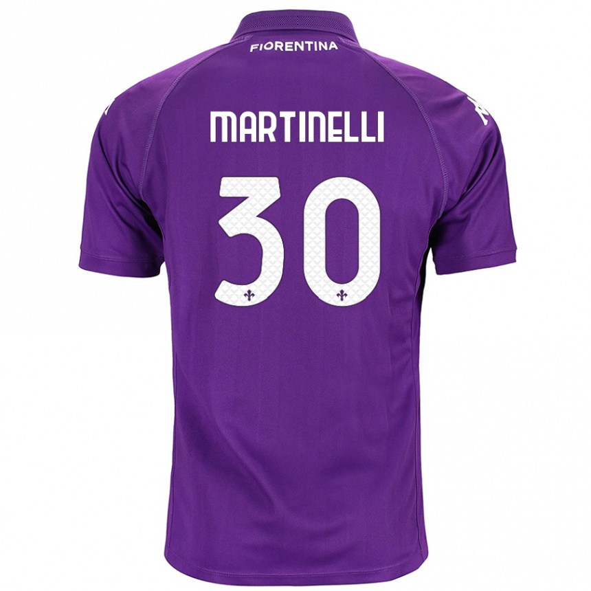 Kinder Fußball Tommaso Martinelli #30 Violett Heimtrikot Trikot 2024/25 T-Shirt Luxemburg