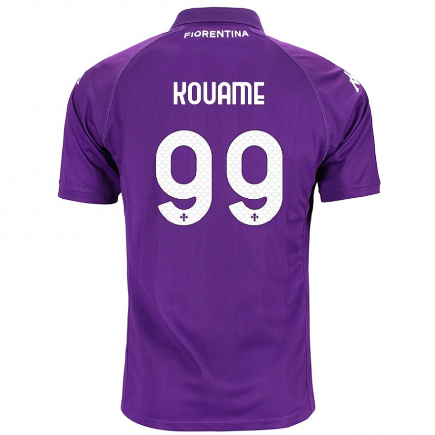 Kinder Fußball Christian Kouamé #99 Violett Heimtrikot Trikot 2024/25 T-Shirt Luxemburg