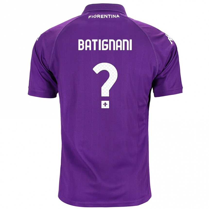 Kinder Fußball Francesco Batignani #0 Violett Heimtrikot Trikot 2024/25 T-Shirt Luxemburg