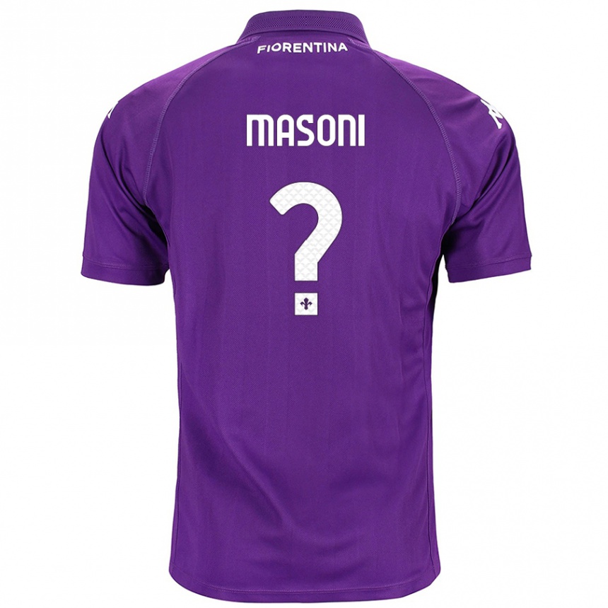 Kinder Fußball Tommaso Masoni #0 Violett Heimtrikot Trikot 2024/25 T-Shirt Luxemburg