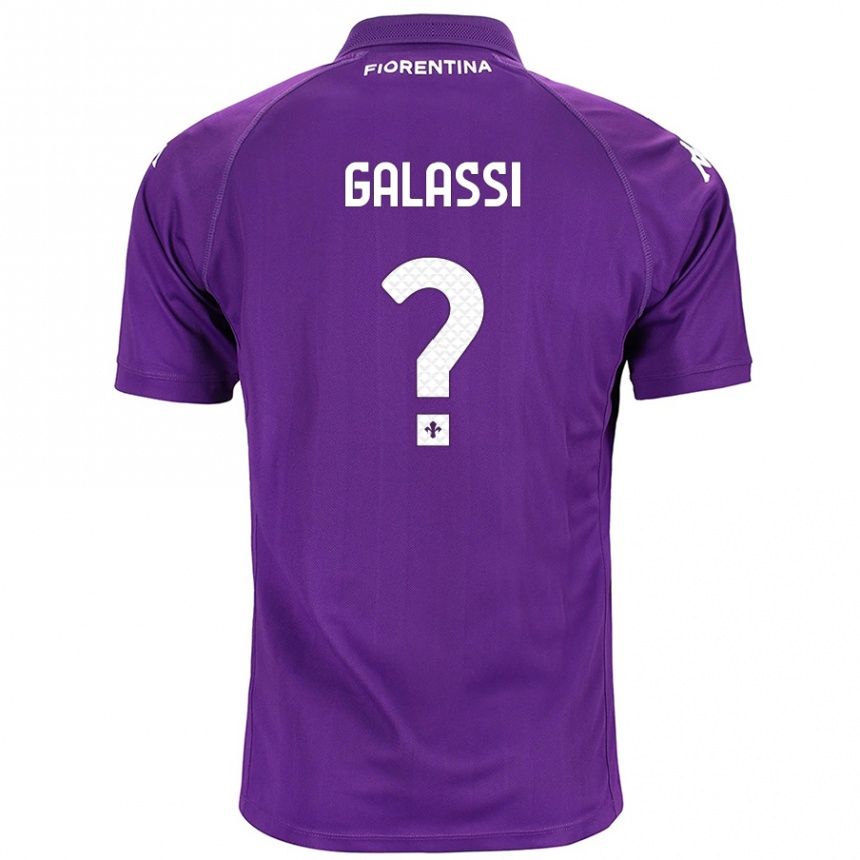 Kinder Fußball Andrea Galassi #0 Violett Heimtrikot Trikot 2024/25 T-Shirt Luxemburg