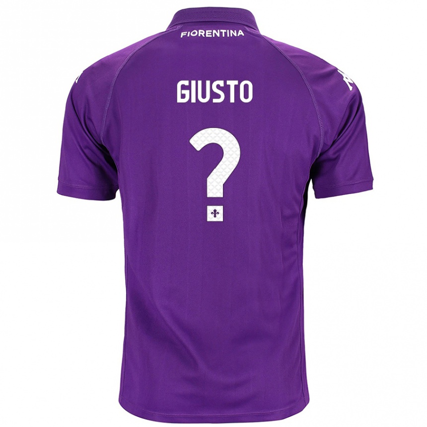 Kinder Fußball Gabriele Giusto #0 Violett Heimtrikot Trikot 2024/25 T-Shirt Luxemburg