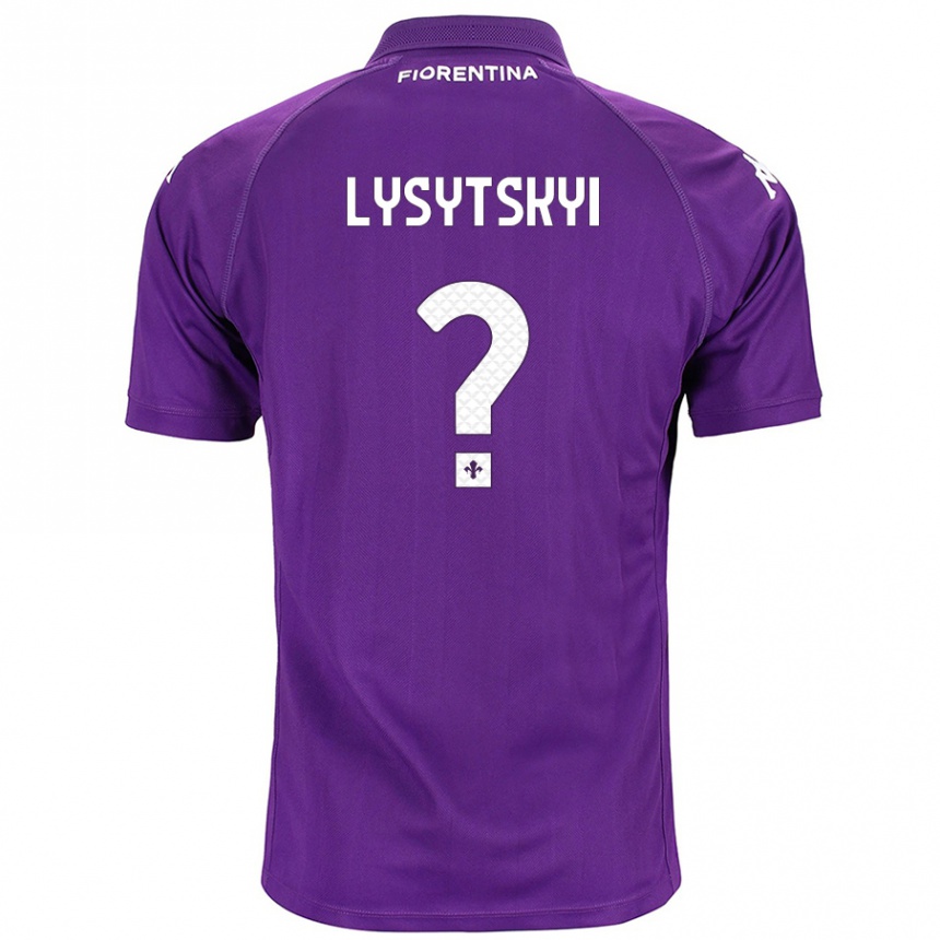 Kinder Fußball Andriy Lysytskyi #0 Violett Heimtrikot Trikot 2024/25 T-Shirt Luxemburg