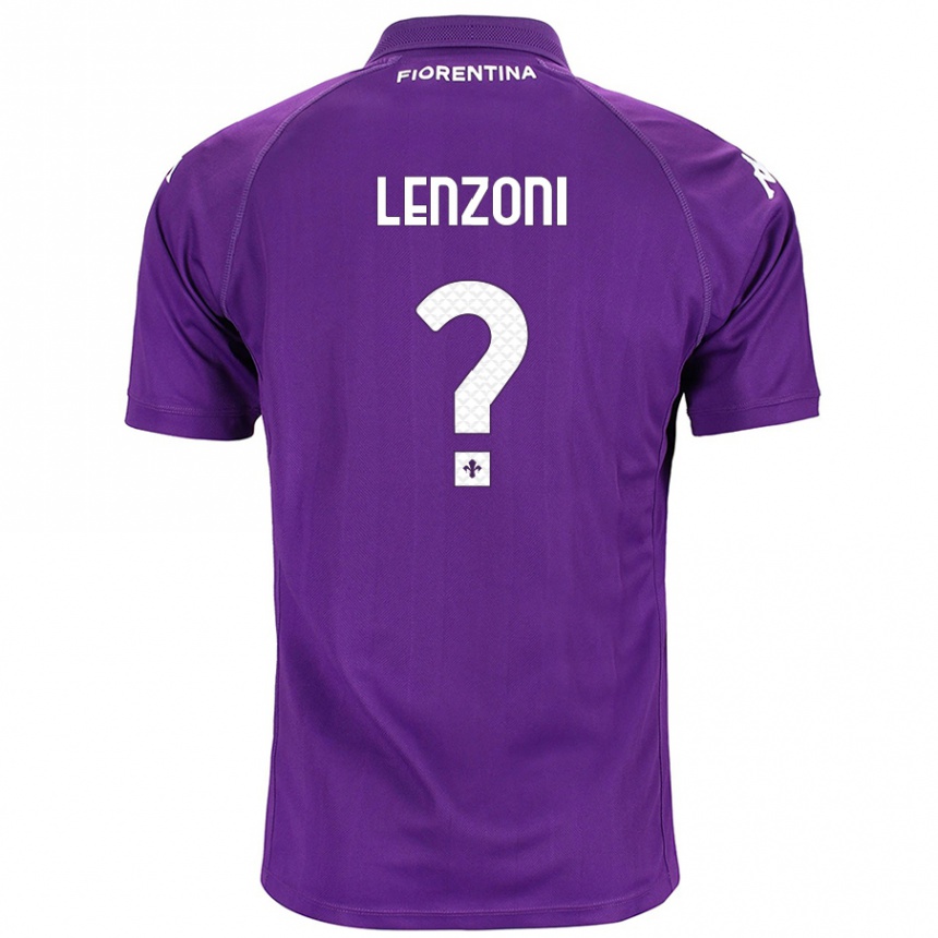 Kinder Fußball Samuele Lenzoni #0 Violett Heimtrikot Trikot 2024/25 T-Shirt Luxemburg