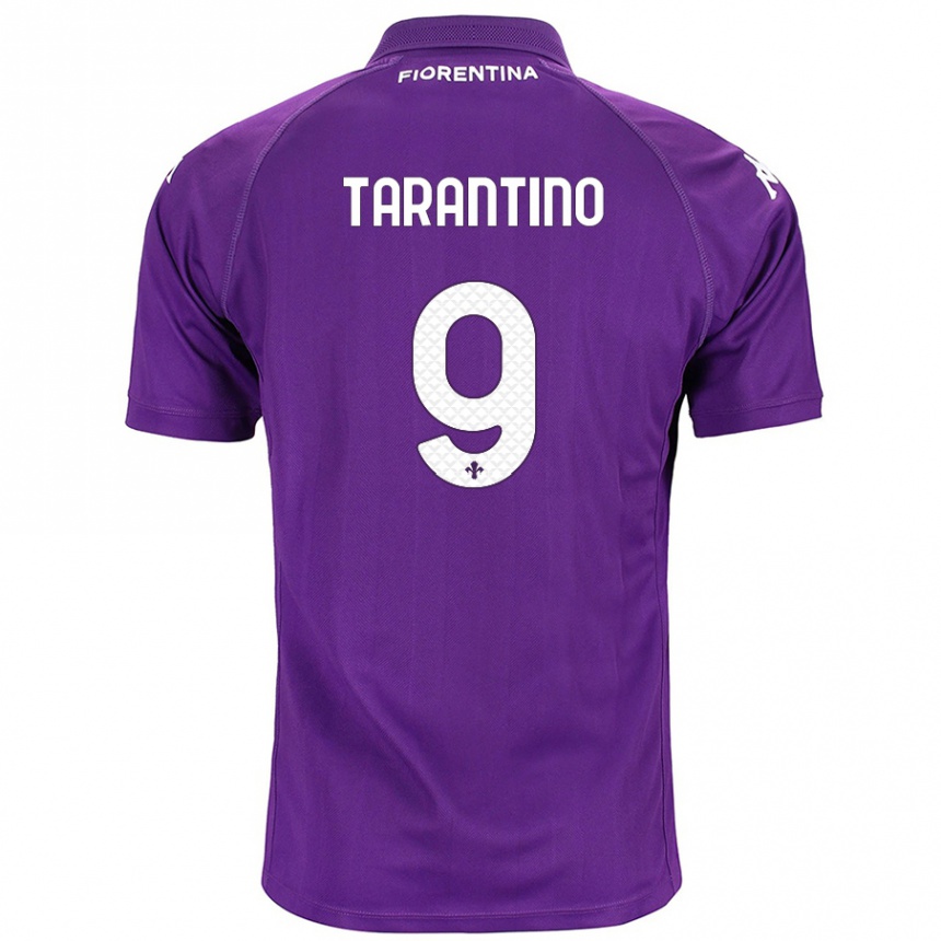 Kinder Fußball Jacopo Tarantino #9 Violett Heimtrikot Trikot 2024/25 T-Shirt Luxemburg