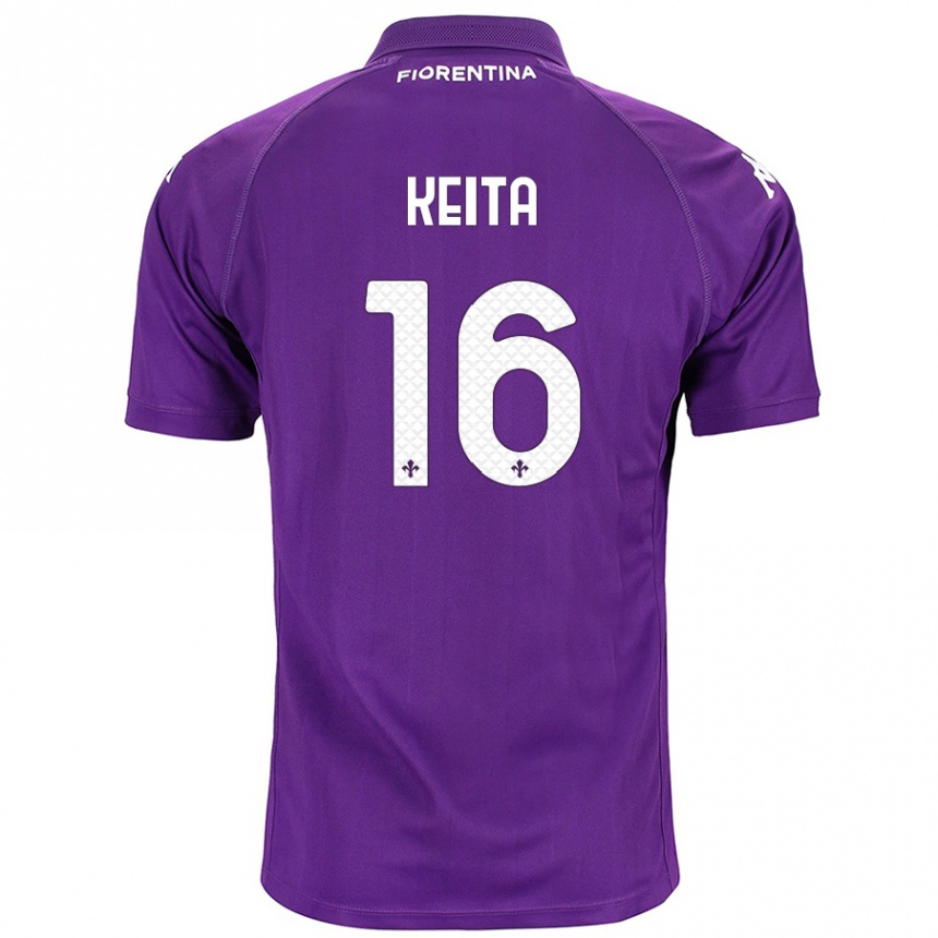 Kinder Fußball Bala Keita #16 Violett Heimtrikot Trikot 2024/25 T-Shirt Luxemburg