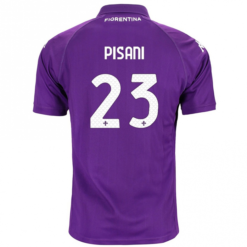 Kinder Fußball Diego Pisani #23 Violett Heimtrikot Trikot 2024/25 T-Shirt Luxemburg