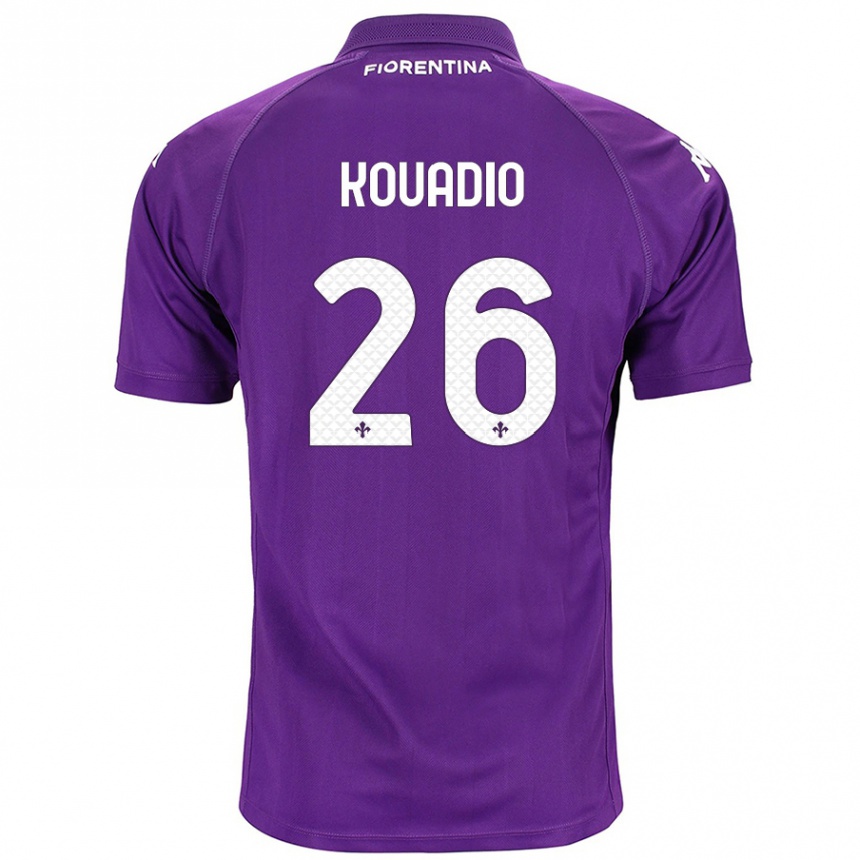 Kinder Fußball Eddy Kouadio #26 Violett Heimtrikot Trikot 2024/25 T-Shirt Luxemburg