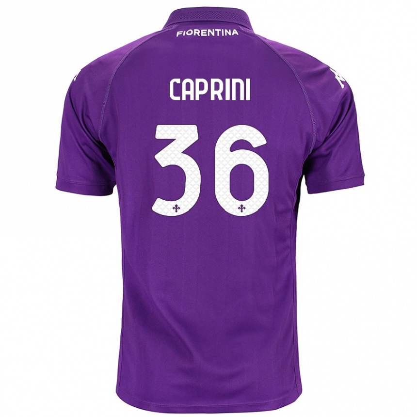 Kinder Fußball Maat Daniel Caprini #36 Violett Heimtrikot Trikot 2024/25 T-Shirt Luxemburg