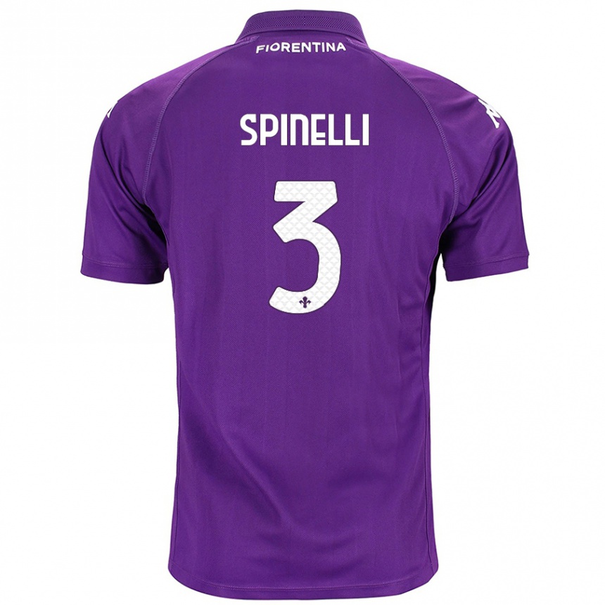 Kinder Fußball Giorgia Spinelli #3 Violett Heimtrikot Trikot 2024/25 T-Shirt Luxemburg