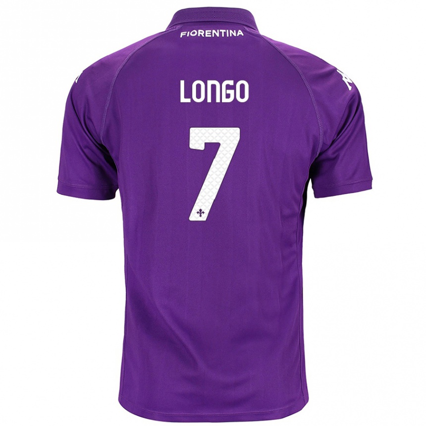 Kinder Fußball Miriam Longo #7 Violett Heimtrikot Trikot 2024/25 T-Shirt Luxemburg