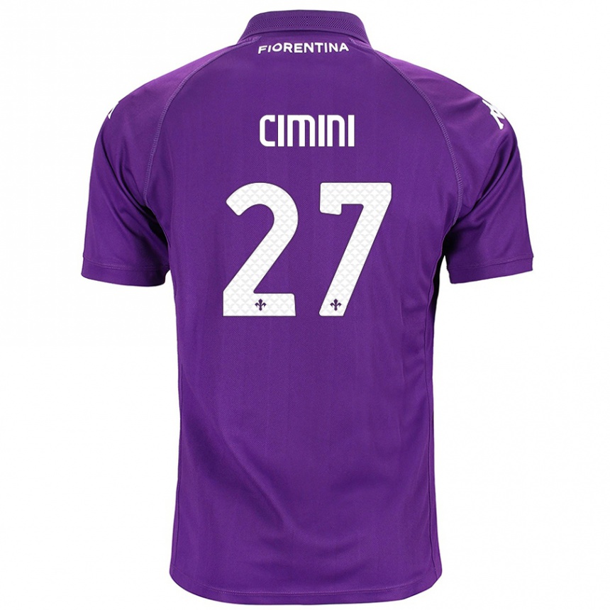 Kinder Fußball Linda Tucceri Cimini #27 Violett Heimtrikot Trikot 2024/25 T-Shirt Luxemburg