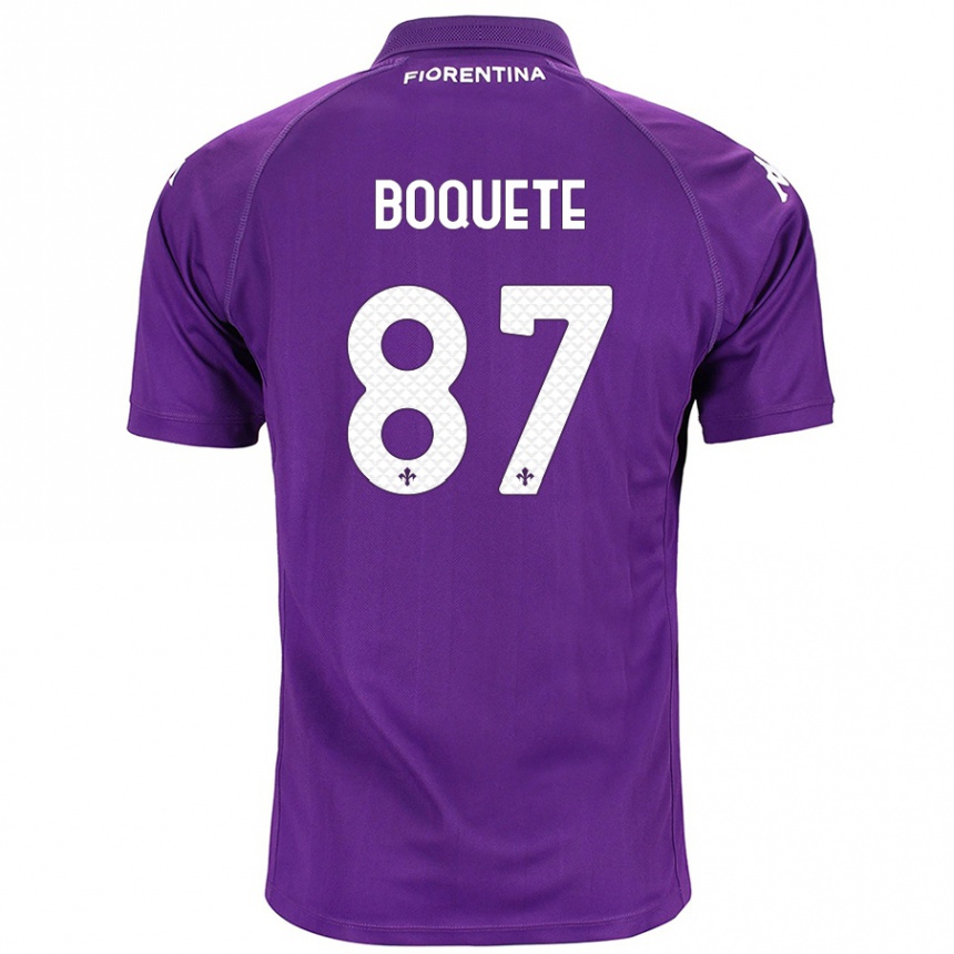 Kinder Fußball Verónica Boquete #87 Violett Heimtrikot Trikot 2024/25 T-Shirt Luxemburg