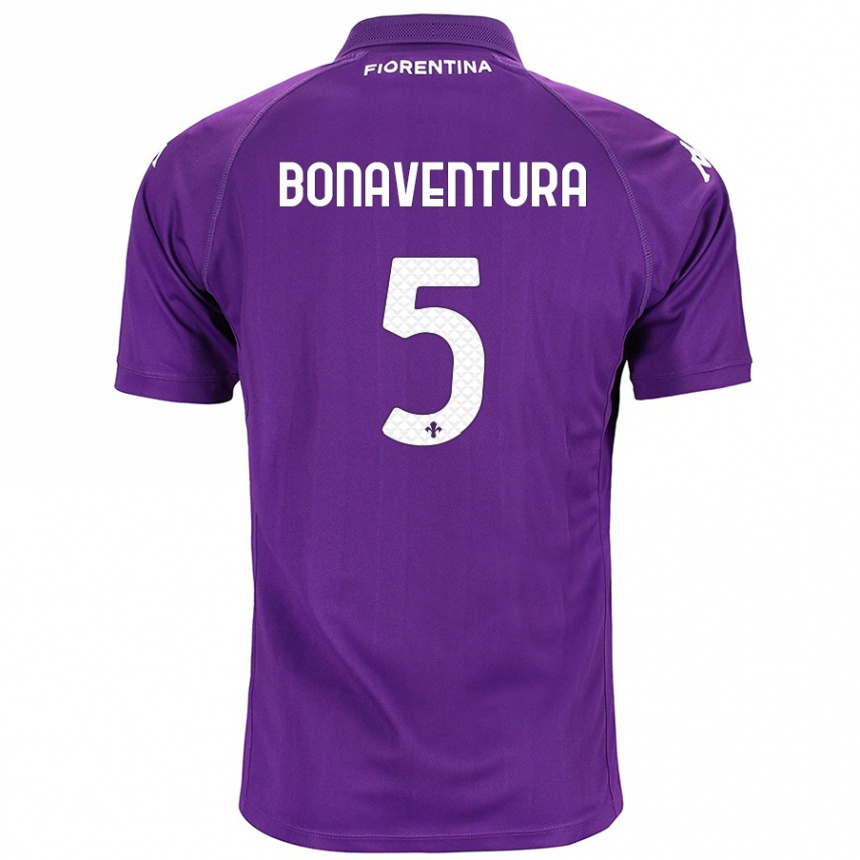 Kinder Fußball Giacomo Bonaventura #5 Violett Heimtrikot Trikot 2024/25 T-Shirt Luxemburg