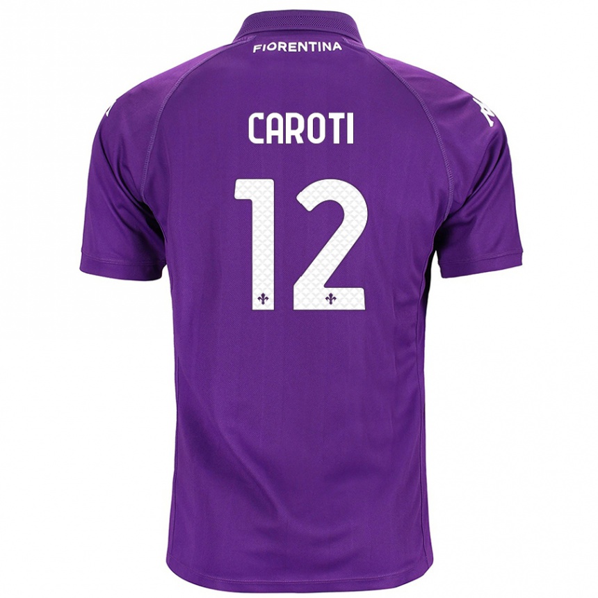 Kinder Fußball Filippo Caroti #12 Violett Heimtrikot Trikot 2024/25 T-Shirt Luxemburg