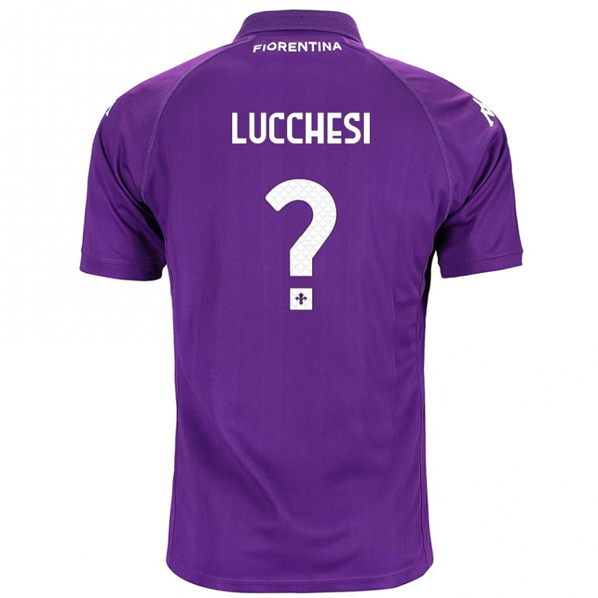 Kinder Fußball Andrea Lucchesi #0 Violett Heimtrikot Trikot 2024/25 T-Shirt Luxemburg