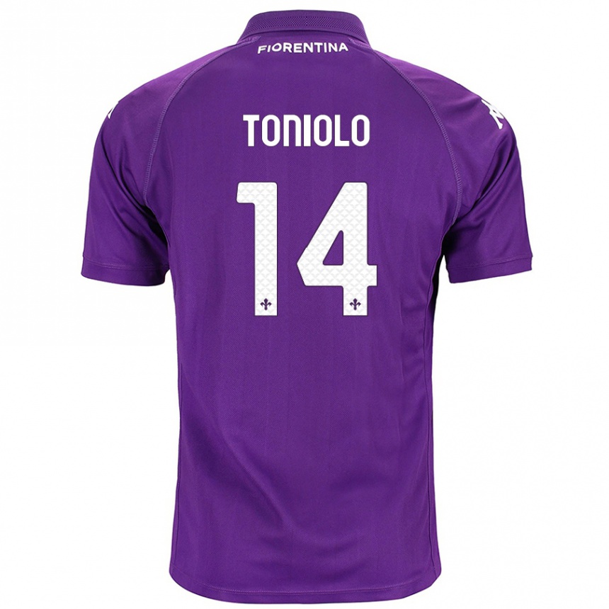 Kinder Fußball Martina Toniolo #14 Violett Heimtrikot Trikot 2024/25 T-Shirt Luxemburg