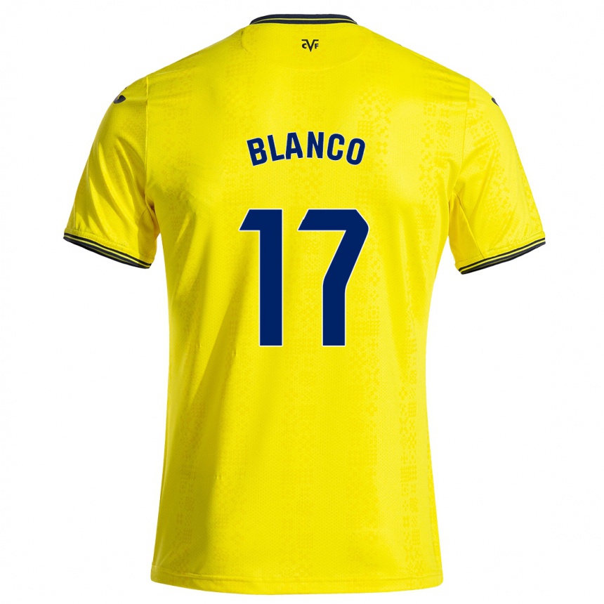 Kinder Fußball Fabio Blanco #17 Gelb Schwarz Heimtrikot Trikot 2024/25 T-Shirt Luxemburg